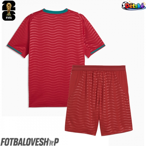 Portugalsko Dětské Domácí Dres MS 2026 Krátký Rukáv (+ trenýrky)