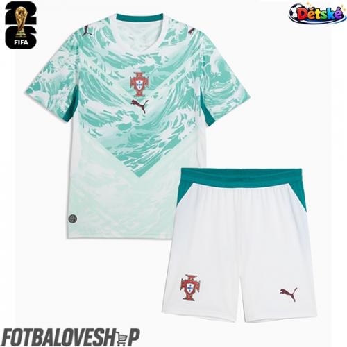 Portugalsko Dětské Venkovní Dres MS 2026 Krátký Rukáv (+ trenýrky)