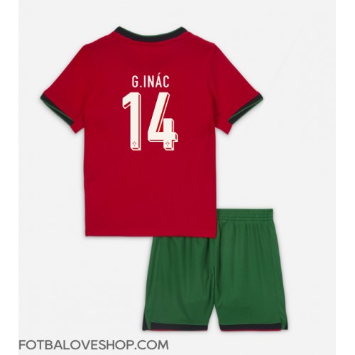 Portugalsko Goncalo Inacio #14 Dětské Domácí Dres ME 2024 Krátký Rukáv (+ trenýrky)