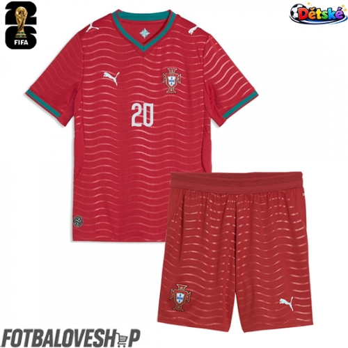 Portugalsko Joao Cancelo #20 Dětské Domácí Dres MS 2026 Krátký Rukáv (+ trenýrky)