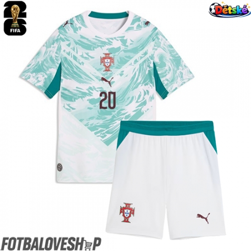 Portugalsko Joao Cancelo #20 Dětské Venkovní Dres MS 2026 Krátký Rukáv (+ trenýrky)
