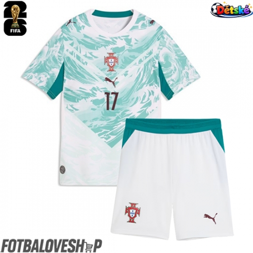 Portugalsko Rafael Leao #17 Dětské Venkovní Dres MS 2026 Krátký Rukáv (+ trenýrky)