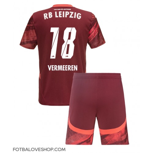 RB Leipzig Arthur Vermeeren #18 Dětské Venkovní Dres 2024-25 Krátký Rukáv (+ trenýrky)