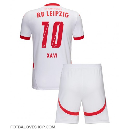 RB Leipzig Xavi Simons #10 Dětské Domácí Dres 2024-25 Krátký Rukáv (+ trenýrky)