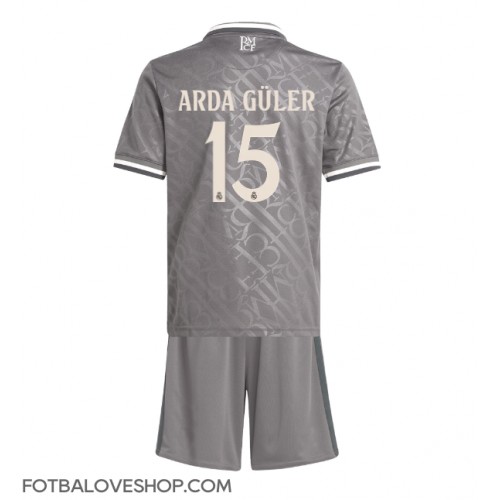 Real Madrid Arda Guler #15 Dětské Alternativní Dres 2024-25 Krátký Rukáv (+ trenýrky)