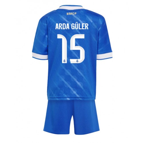 Real Madrid Arda Guler #15 Dětské Alternativní Dres 2025-26 Krátký Rukáv (+ trenýrky)
