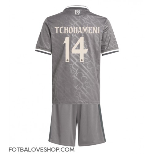 Real Madrid Aurelien Tchouameni #14 Dětské Alternativní Dres 2024-25 Krátký Rukáv (+ trenýrky)