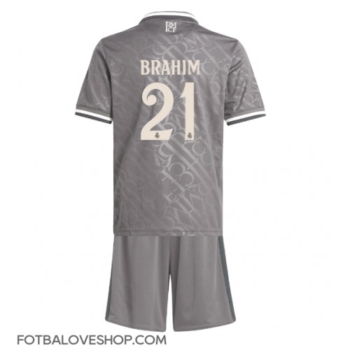 Real Madrid Brahim Diaz #21 Dětské Alternativní Dres 2024-25 Krátký Rukáv (+ trenýrky)
