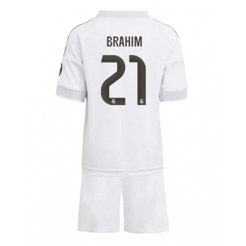 Real Madrid Brahim Diaz #21 Dětské Domácí Dres 2025-26 Krátký Rukáv (+ trenýrky)