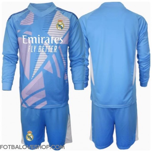 Real Madrid Brankářské Dětské Domácí Dres 2024-25 Dlouhý Rukáv (+ trenýrky)