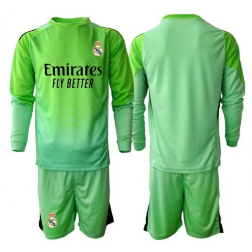 Real Madrid Brankářské Dětské Venkovní Dres 2025-26 Dlouhý Rukáv (+ trenýrky)
