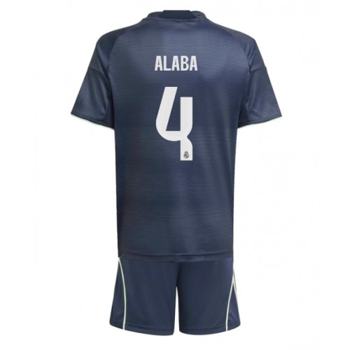 Real Madrid David Alaba #4 Dětské Venkovní Dres 2025-26 Krátký Rukáv (+ trenýrky)