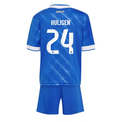 Real Madrid Dean Huijsen #24 Dětské Alternativní Dres 2025-26 Krátký Rukáv (+ trenýrky)