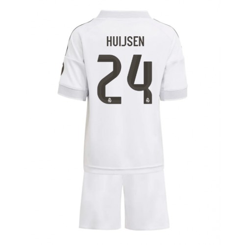 Real Madrid Dean Huijsen #24 Dětské Domácí Dres 2025-26 Krátký Rukáv (+ trenýrky)