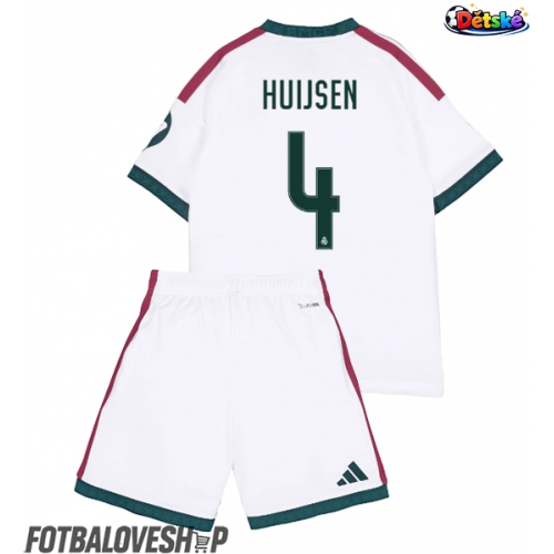 Real Madrid Dean Huijsen #4 Dětské Domácí Dres 2026-27 Krátký Rukáv (+ trenýrky)