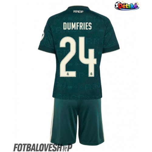 Real Madrid Denzel Dumfries #24 Dětské Venkovní Dres 2026-27 Krátký Rukáv (+ trenýrky)