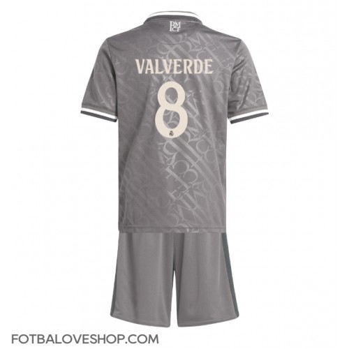 Real Madrid Federico Valverde #8 Dětské Alternativní Dres 2024-25 Krátký Rukáv (+ trenýrky)