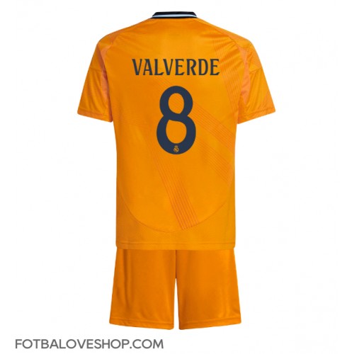 Real Madrid Federico Valverde #8 Dětské Venkovní Dres 2024-25 Krátký Rukáv (+ trenýrky)