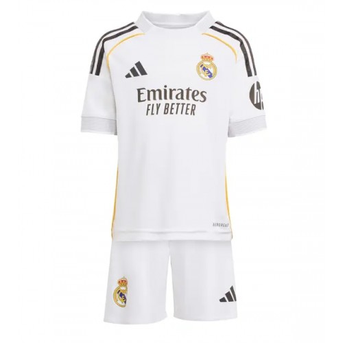 Real Madrid Kylian Mbappe #10 Dětské Domácí Dres 2025-26 Krátký Rukáv (+ trenýrky)