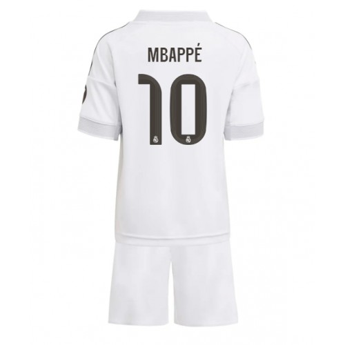 Real Madrid Kylian Mbappe #10 Dětské Domácí Dres 2025-26 Krátký Rukáv (+ trenýrky)