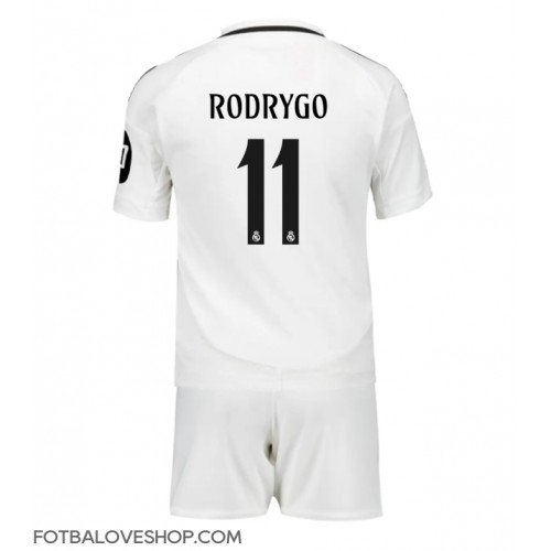Real Madrid Rodrygo Goes #11 Dětské Domácí Dres 2024-25 Krátký Rukáv (+ trenýrky)