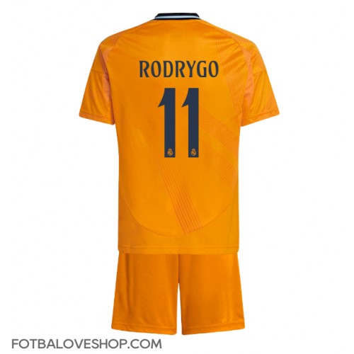 Real Madrid Rodrygo Goes #11 Dětské Venkovní Dres 2024-25 Krátký Rukáv (+ trenýrky)