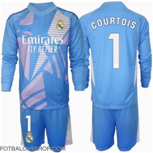 Real Madrid Thibaut Courtois #1 Brankářské Dětské Domácí Dres 2024-25 Dlouhý Rukáv (+ trenýrky)