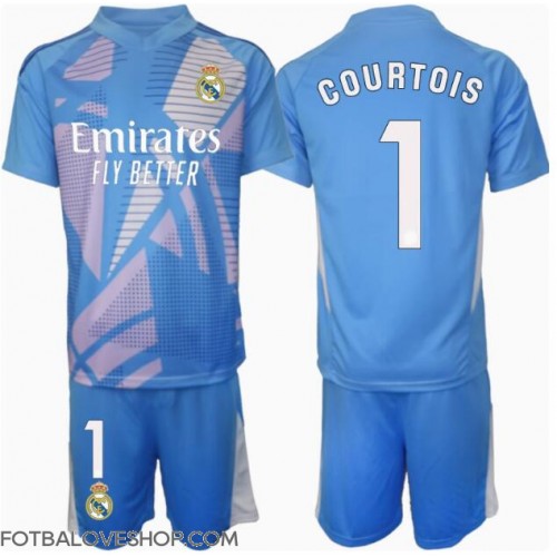 Real Madrid Thibaut Courtois #1 Brankářské Dětské Domácí Dres 2024-25 Krátký Rukáv (+ trenýrky)