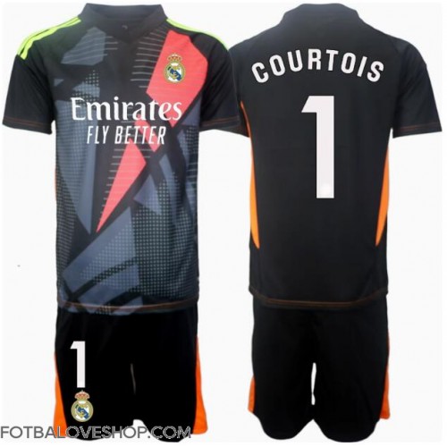 Real Madrid Thibaut Courtois #1 Brankářské Dětské Venkovní Dres 2024-25 Krátký Rukáv (+ trenýrky)