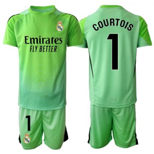 Real Madrid Thibaut Courtois #1 Brankářské Dětské Venkovní Dres 2025-26 Krátký Rukáv (+ trenýrky)