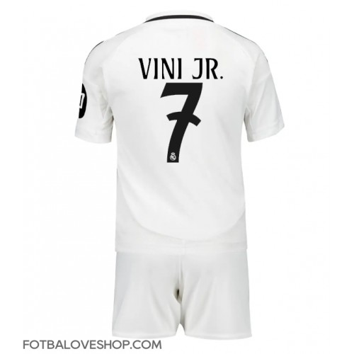 Real Madrid Vinicius Junior #7 Dětské Domácí Dres 2024-25 Krátký Rukáv (+ trenýrky)