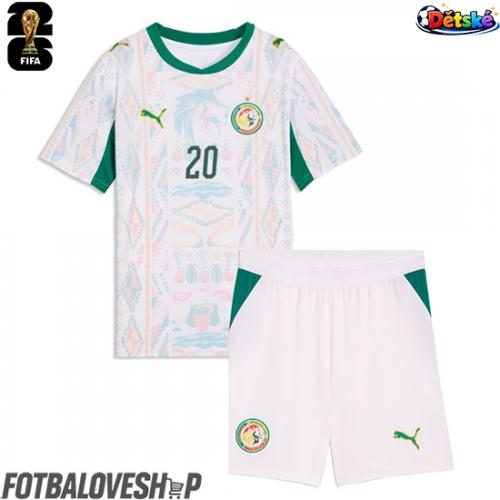 Senegal Habib Diallo #20 Dětské Domácí Dres MS 2026 Krátký Rukáv (+ trenýrky)