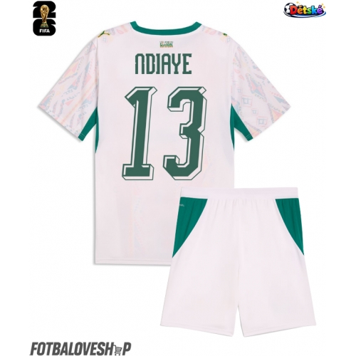 Senegal Iliman Ndiaye #13 Dětské Domácí Dres MS 2026 Krátký Rukáv (+ trenýrky)
