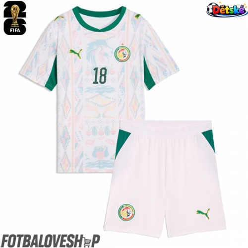 Senegal Ismaila Sarr #18 Dětské Domácí Dres MS 2026 Krátký Rukáv (+ trenýrky)