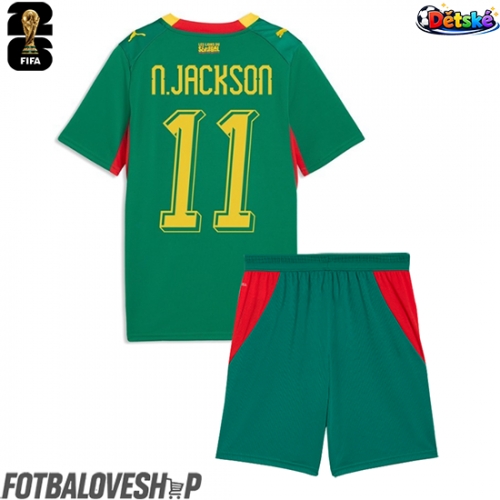 Senegal Nicolas Jackson #11 Dětské Venkovní Dres MS 2026 Krátký Rukáv (+ trenýrky)