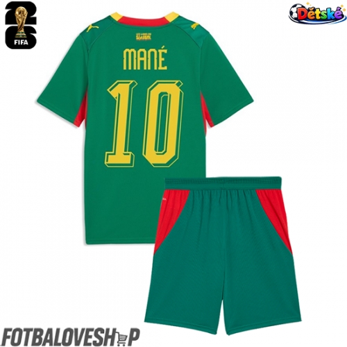 Senegal Sadio Mane #10 Dětské Venkovní Dres MS 2026 Krátký Rukáv (+ trenýrky)