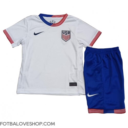 Spojené Státy Dětské Domácí Dres Copa America 2024 Krátký Rukáv (+ trenýrky)