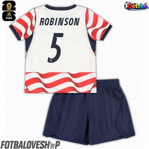 Spojené státy Antonee Robinson #5 Dětské Domácí Dres MS 2026 Krátký Rukáv (+ trenýrky)