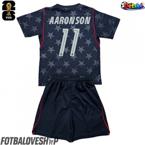 Spojené státy Brenden Aaronson #11 Dětské Venkovní Dres MS 2026 Krátký Rukáv (+ trenýrky)