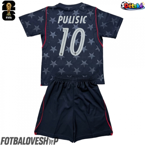 Spojené státy Christian Pulisic #10 Dětské Venkovní Dres MS 2026 Krátký Rukáv (+ trenýrky)