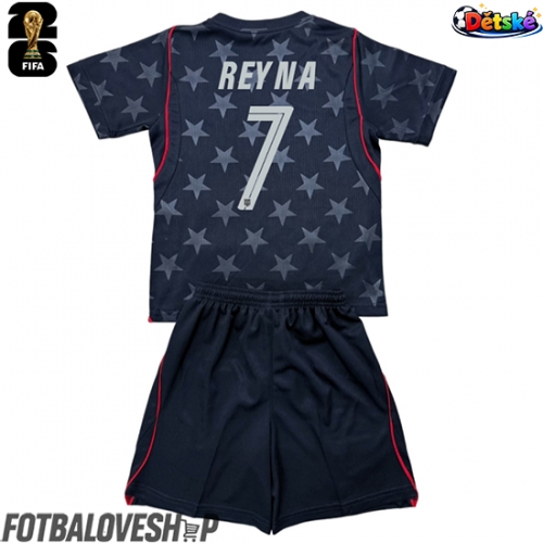 Spojené státy Giovanni Reyna #7 Dětské Venkovní Dres MS 2026 Krátký Rukáv (+ trenýrky)