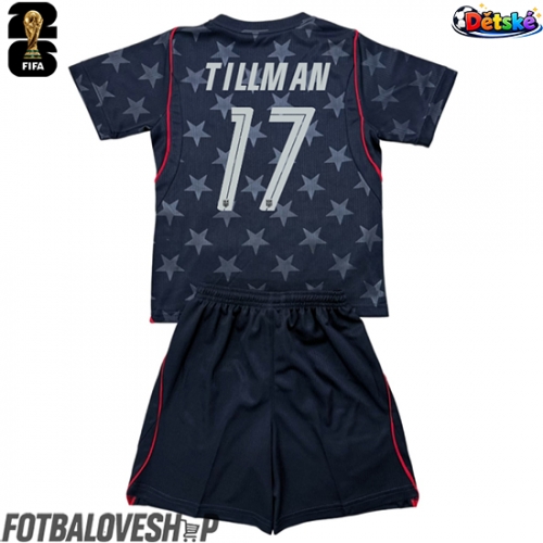 Spojené státy Malik Tillman #17 Dětské Venkovní Dres MS 2026 Krátký Rukáv (+ trenýrky)
