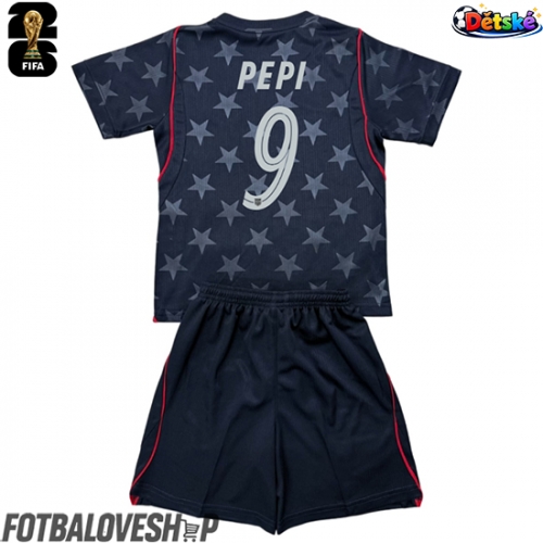 Spojené státy Ricardo Pepi #9 Dětské Venkovní Dres MS 2026 Krátký Rukáv (+ trenýrky)