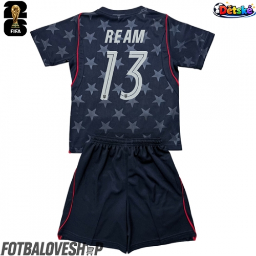 Spojené státy Tim Ream #13 Dětské Venkovní Dres MS 2026 Krátký Rukáv (+ trenýrky)