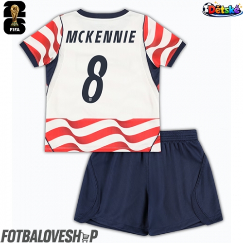 Spojené státy Weston McKennie #8 Dětské Domácí Dres MS 2026 Krátký Rukáv (+ trenýrky)