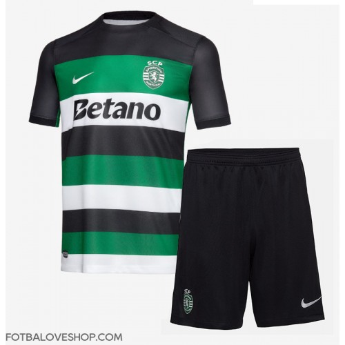 Sporting CP Dětské Domácí Dres 2024-25 Krátký Rukáv (+ trenýrky)
