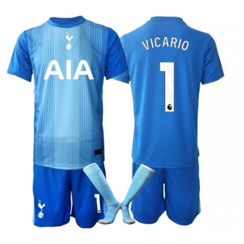 Tottenham Hotspur Guglielmo Vicario #1 Brankářské Dětské Venkovní Dres 2025-26 Krátký Rukáv (+ trenýrky)