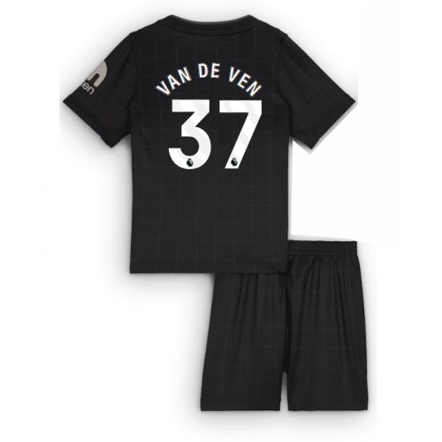 Tottenham Hotspur Micky van de Ven #37 Dětské Venkovní Dres 2025-26 Krátký Rukáv (+ trenýrky)