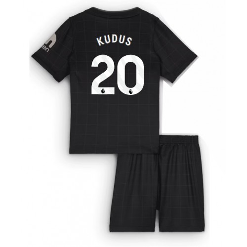 Tottenham Hotspur Mohammed Kudus #20 Dětské Venkovní Dres 2025-26 Krátký Rukáv (+ trenýrky)