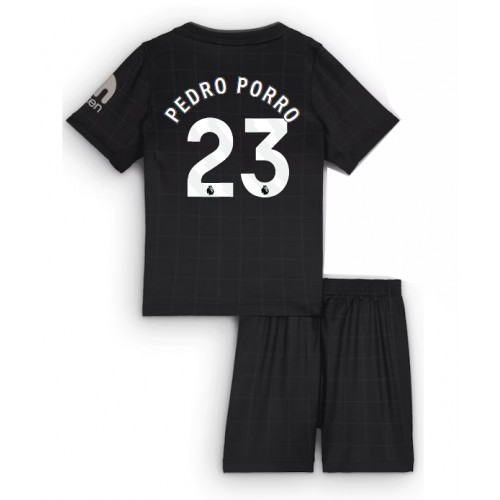 Tottenham Hotspur Pedro Porro #23 Dětské Venkovní Dres 2025-26 Krátký Rukáv (+ trenýrky)